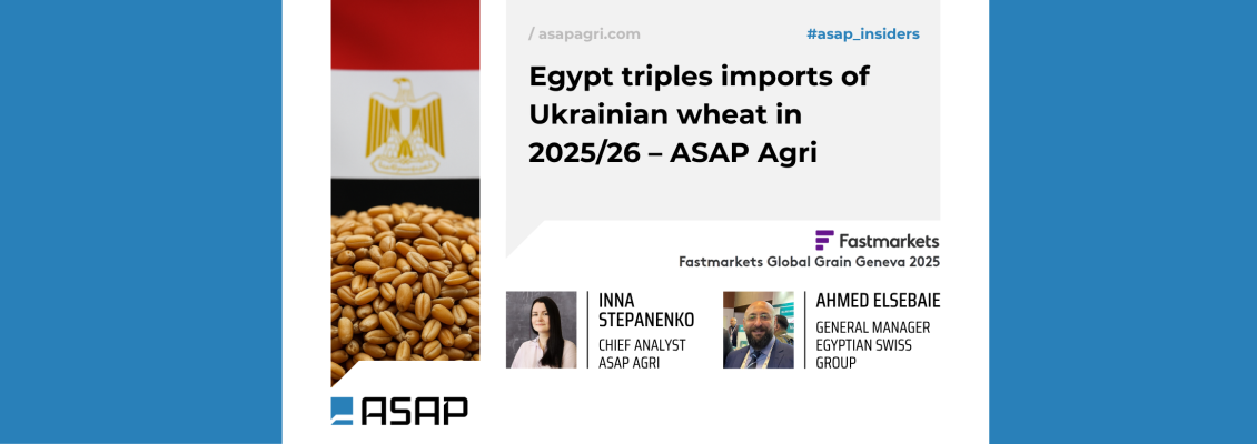Єгипет утричі збільшив імпорт української пшениці у 2025/26 МР – ASAP Agri Єгипет утричі збільшив імпорт української пшениці у 2025/26 МР – ASAP Agri