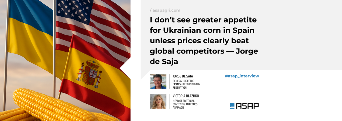 Я не бачу посилення апетиту до української кукурудзи в Іспанії, якщо тільки ціни не будуть явно кращими за міжнародних конкурентів — Хорхе де Саха, Федерація комбікормової промисловості Іспанії