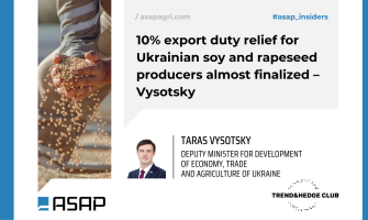Механізм звільнення українських агровиробників від 10% мита на експорт сої та ріпаку майже готовий – Висоцький