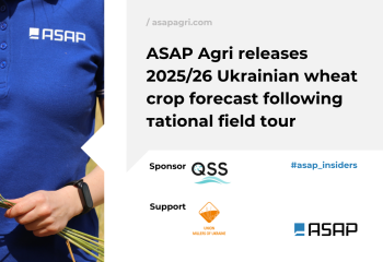 ASAP Agri представила прогноз урожаю пшениці в Україні на 2025/26 МР після національного кроп-туру